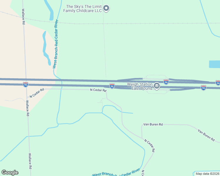 map of restaurants, bars, coffee shops, grocery stores, and more near 3495 Wheeler Road in Fowlerville