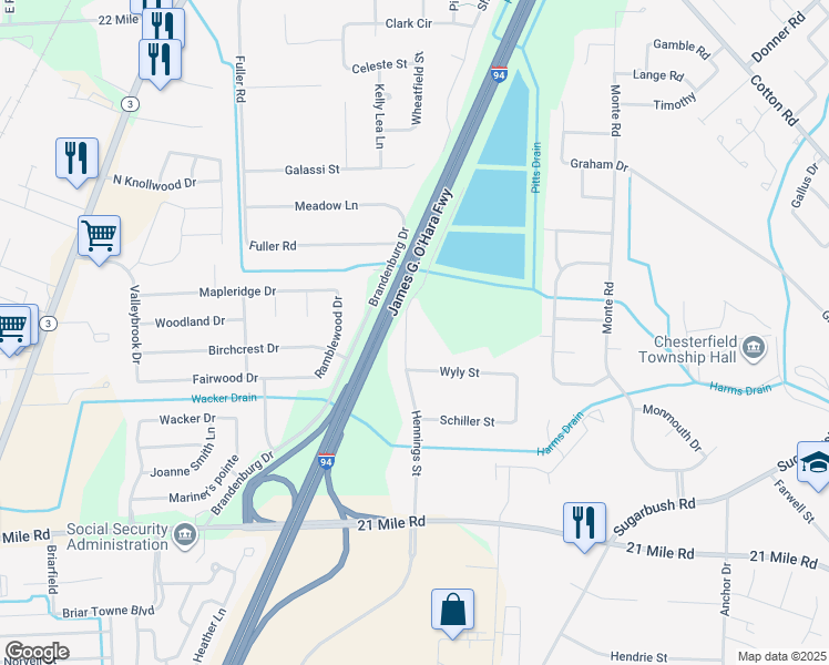 map of restaurants, bars, coffee shops, grocery stores, and more near 47624 Hennings Street in New Baltimore