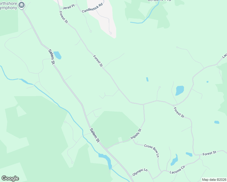 map of restaurants, bars, coffee shops, grocery stores, and more near 26 Long Pasture Road in North Andover