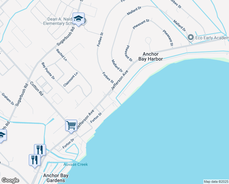 map of restaurants, bars, coffee shops, grocery stores, and more near 29721 Francesca Lane in New Baltimore