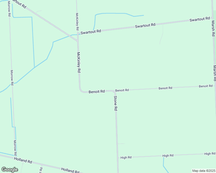 map of restaurants, bars, coffee shops, grocery stores, and more near 6440 Benoit Road in Clay Township