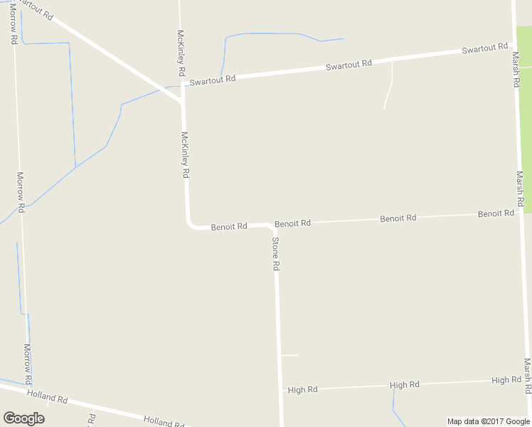 map of restaurants, bars, coffee shops, grocery stores, and more near 6440 Benoit Road in Clay Township