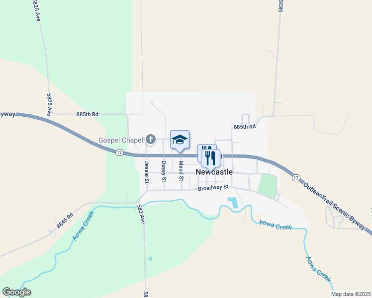 map of restaurants, bars, coffee shops, grocery stores, and more near 509 Annie Street in Newcastle