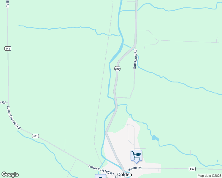 map of restaurants, bars, coffee shops, grocery stores, and more near 8456 State Road in Colden