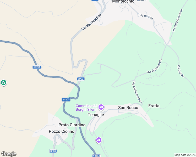 map of restaurants, bars, coffee shops, grocery stores, and more near 8 Via di Carnano in Provincia di Terni