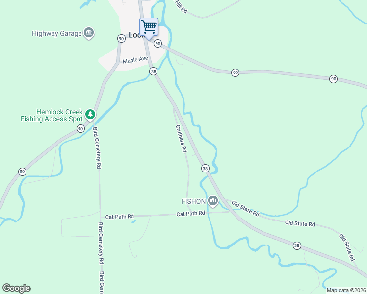 map of restaurants, bars, coffee shops, grocery stores, and more near 185 Cruthers Road in Locke