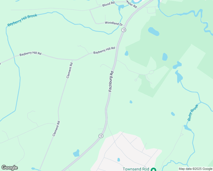 map of restaurants, bars, coffee shops, grocery stores, and more near 87 Fitchburg Road in Townsend