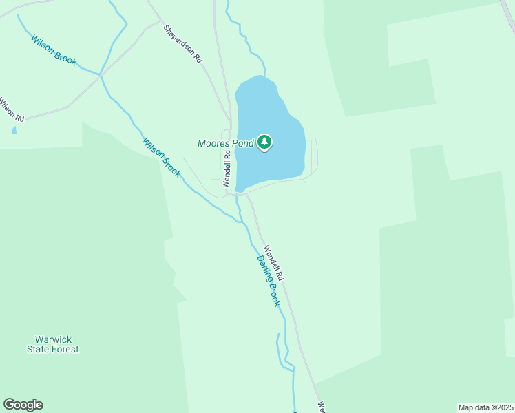 map of restaurants, bars, coffee shops, grocery stores, and more near 364 Wendell Rd in Warwick