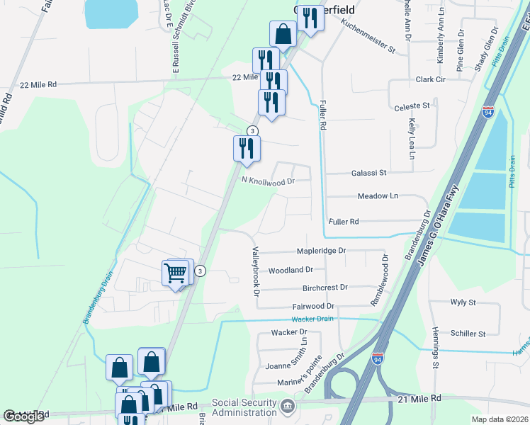 map of restaurants, bars, coffee shops, grocery stores, and more near 48200 Gratiot Avenue in New Baltimore