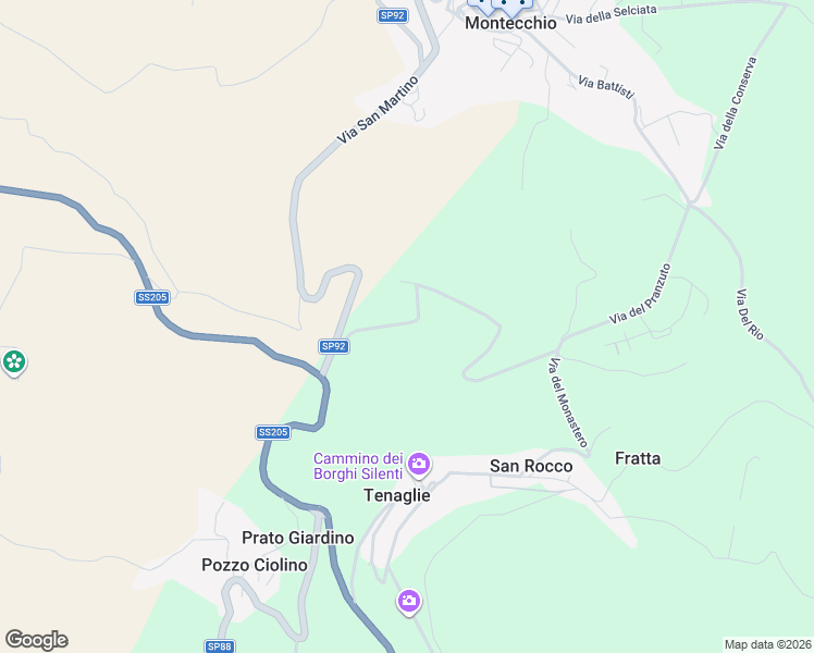 map of restaurants, bars, coffee shops, grocery stores, and more near 8 Via di Carnano in Provincia di Terni
