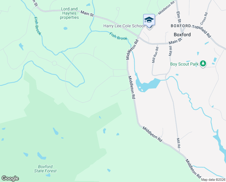 map of restaurants, bars, coffee shops, grocery stores, and more near 15 Redington Ridge in Boxford