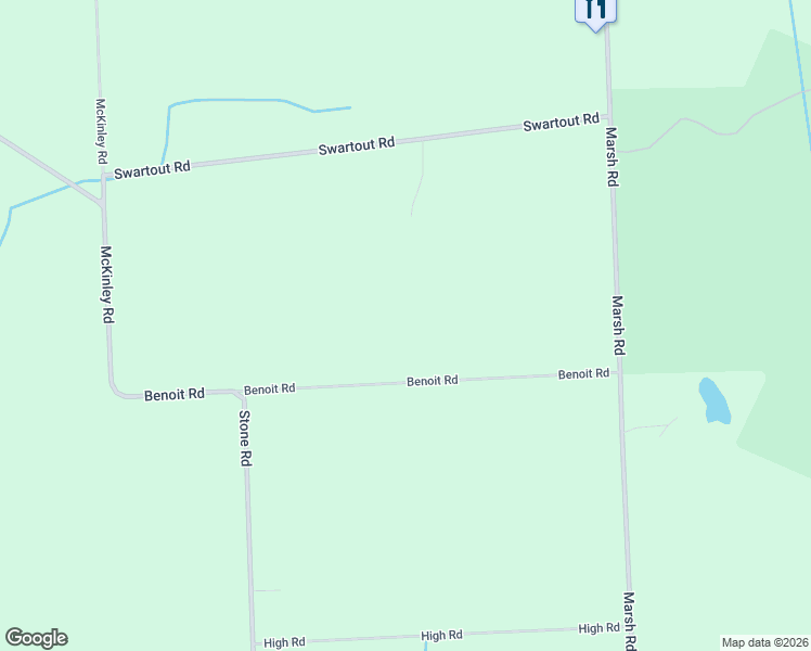 map of restaurants, bars, coffee shops, grocery stores, and more near 6210 Benoit Road in Clay Township