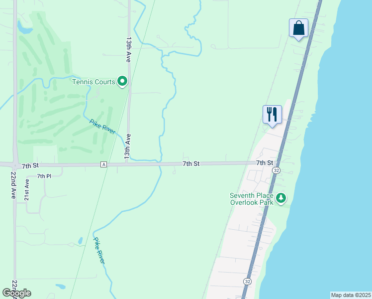 map of restaurants, bars, coffee shops, grocery stores, and more near 722 7th Street in Kenosha
