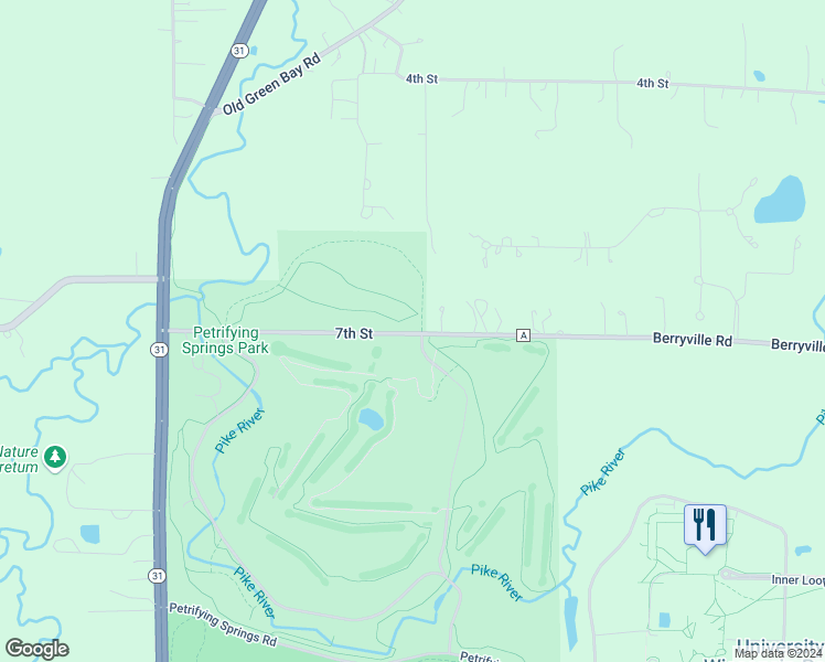 map of restaurants, bars, coffee shops, grocery stores, and more near 4909 7th Street in Kenosha