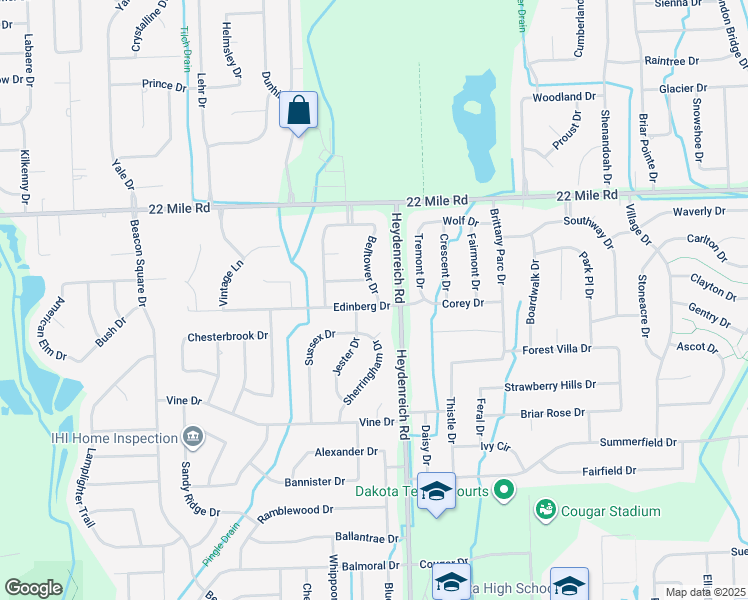 map of restaurants, bars, coffee shops, grocery stores, and more near in Macomb