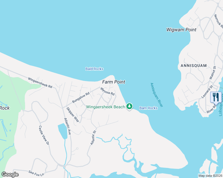 map of restaurants, bars, coffee shops, grocery stores, and more near 6 Point Road in Gloucester