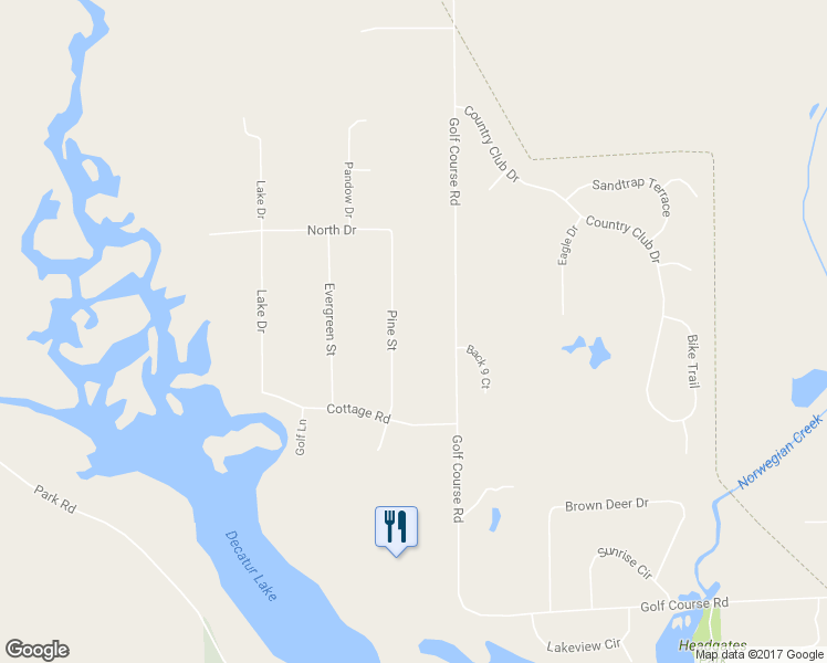 map of restaurants, bars, coffee shops, grocery stores, and more near N4118 Pine Street in Brodhead