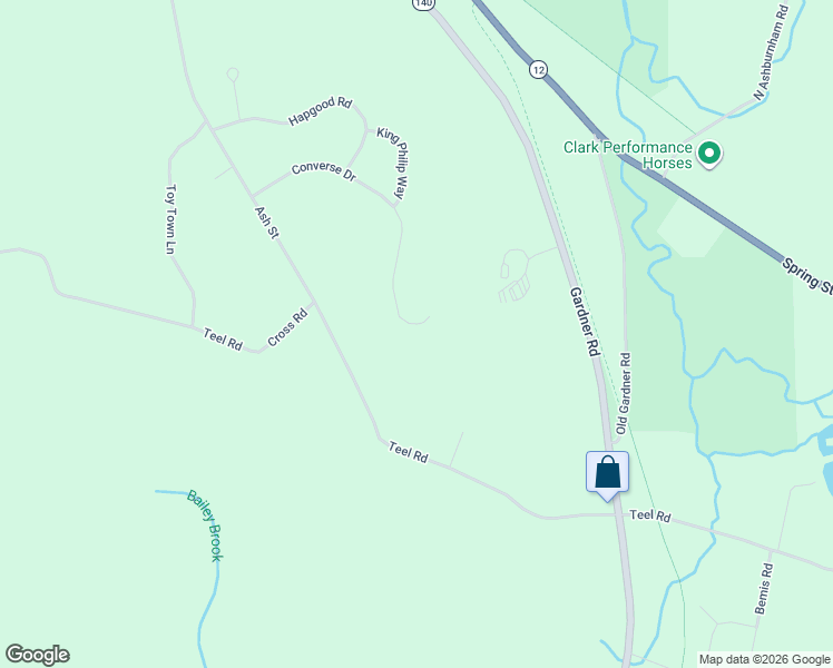 map of restaurants, bars, coffee shops, grocery stores, and more near 145 Converse Drive in Winchendon