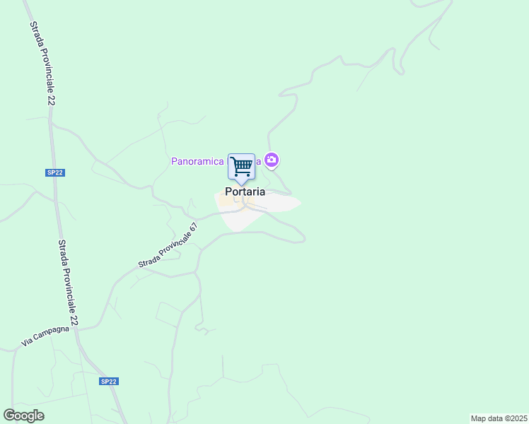 map of restaurants, bars, coffee shops, grocery stores, and more near Strada Provinciale 67 in Portaria