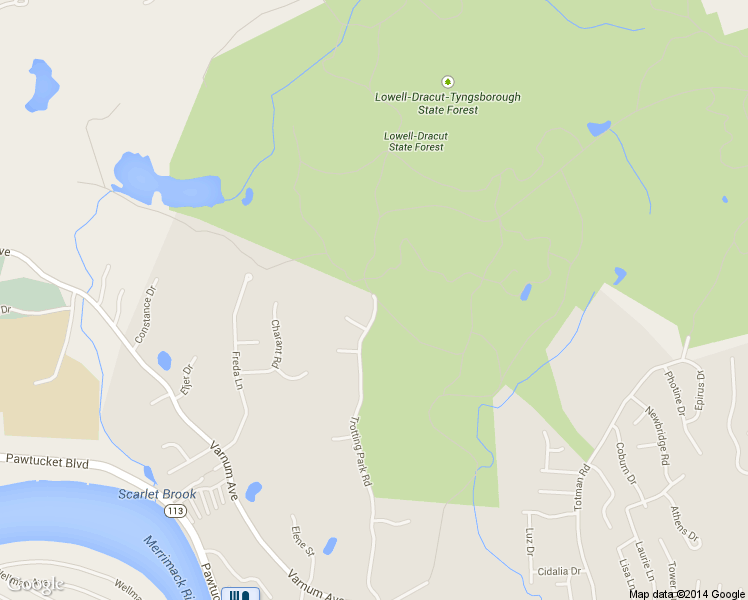 map of restaurants, bars, coffee shops, grocery stores, and more near 81 Trotting Park Rd in Lowell