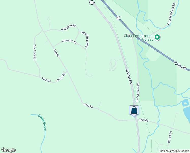 map of restaurants, bars, coffee shops, grocery stores, and more near 145 Converse Drive in Winchendon