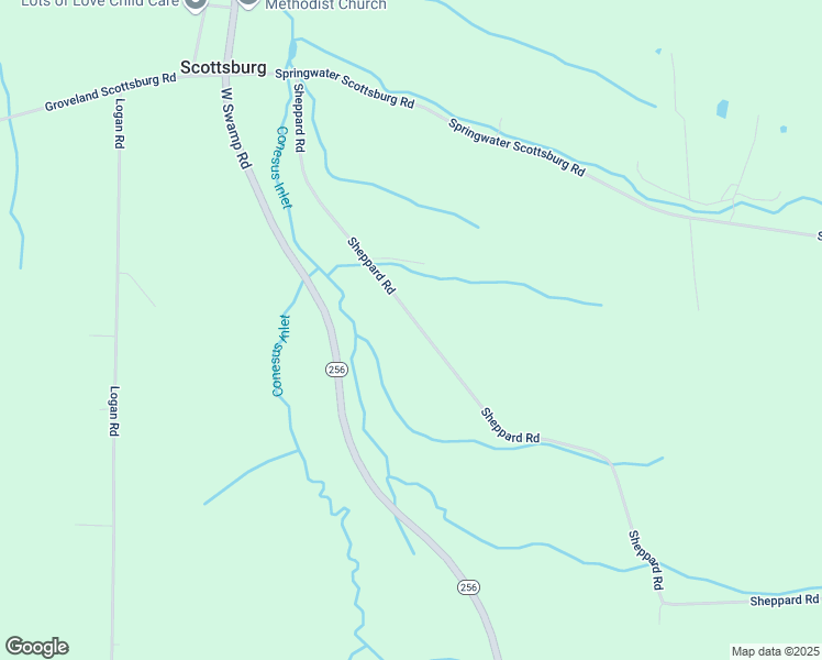 map of restaurants, bars, coffee shops, grocery stores, and more near 5820 Sheppard Road in Scottsburg