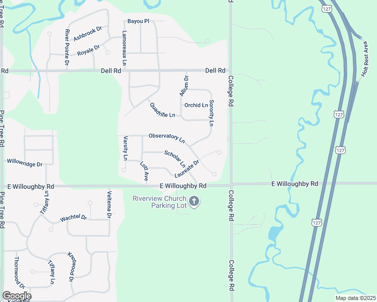 map of restaurants, bars, coffee shops, grocery stores, and more near 3605 Observatory Lane in Holt