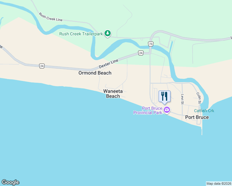 map of restaurants, bars, coffee shops, grocery stores, and more near 49205 Blair Drive in Aylmer