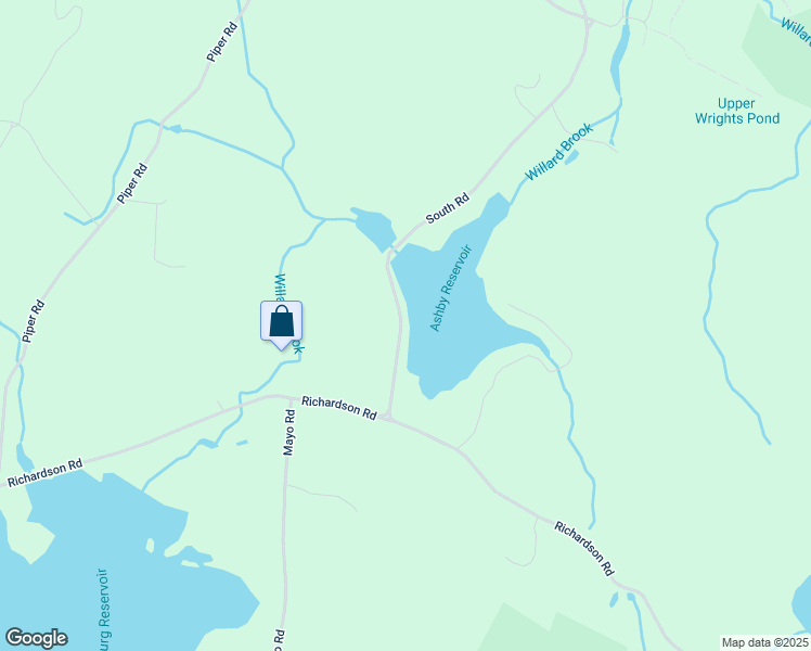 map of restaurants, bars, coffee shops, grocery stores, and more near 892 South Road in Ashby