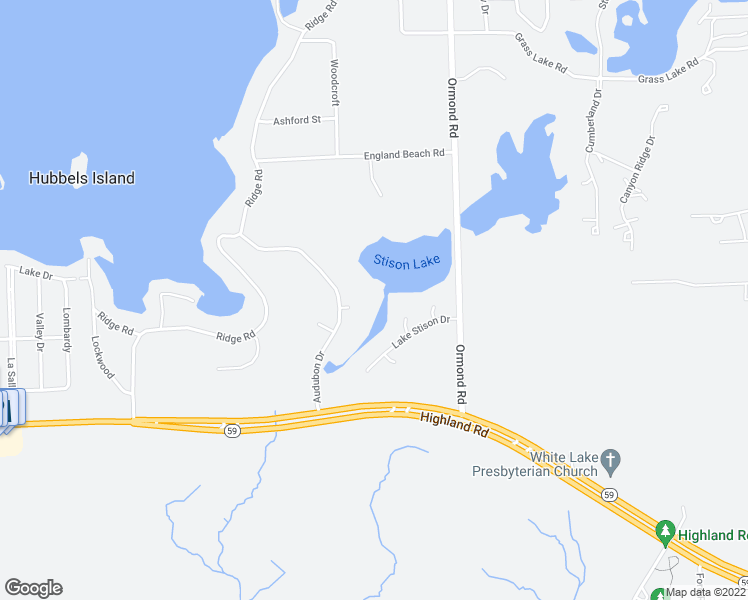 map of restaurants, bars, coffee shops, grocery stores, and more near 156 East Meadow Circle in White Lake charter Township