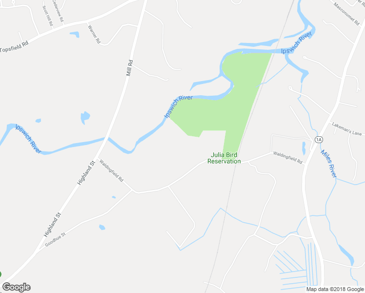 map of restaurants, bars, coffee shops, grocery stores, and more near 55 Waldingfield Road in Ipswich