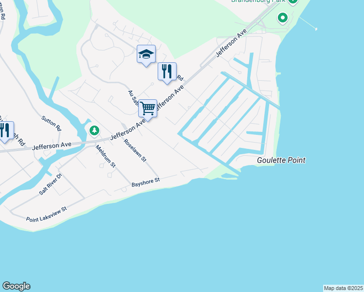 map of restaurants, bars, coffee shops, grocery stores, and more near 33790 Colonial in New Baltimore