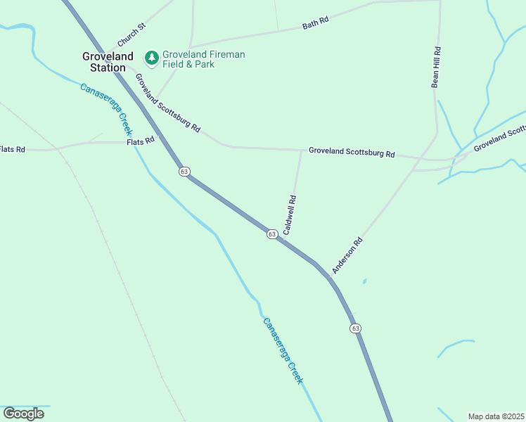 map of restaurants, bars, coffee shops, grocery stores, and more near 7570 Caldwell Road in Groveland