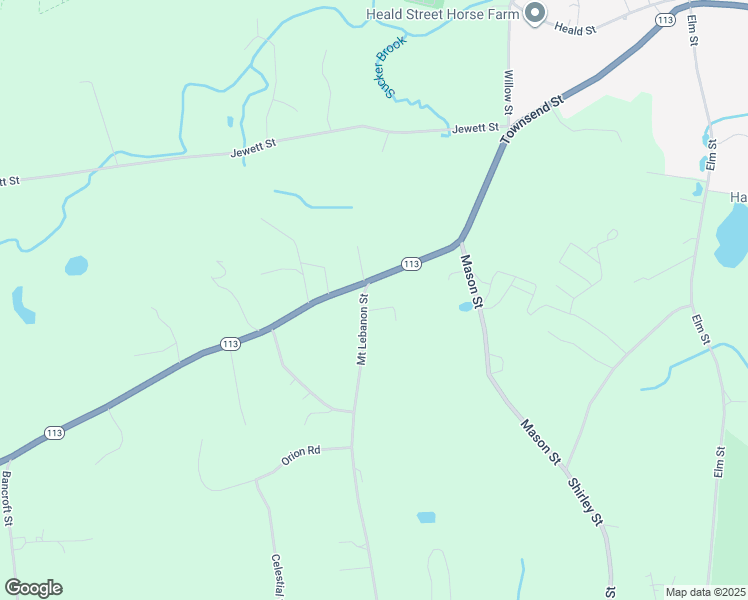 map of restaurants, bars, coffee shops, grocery stores, and more near 4 Mount Lebanon Street in Pepperell