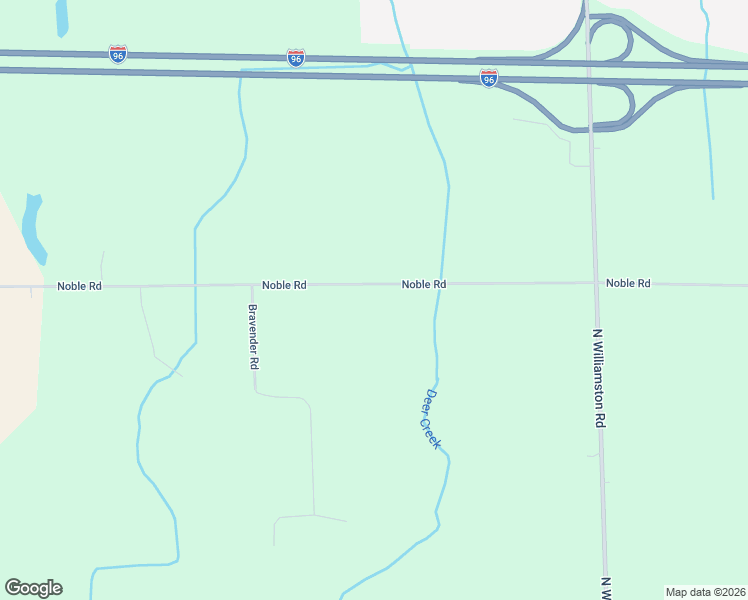 map of restaurants, bars, coffee shops, grocery stores, and more near 1750 Noble Road in Williamston