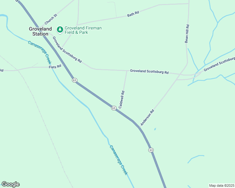 map of restaurants, bars, coffee shops, grocery stores, and more near 7570 Caldwell Road in Groveland Station