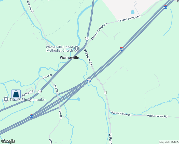 map of restaurants, bars, coffee shops, grocery stores, and more near 2523 West Fulton Road in Warnerville