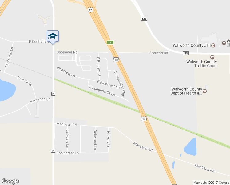 map of restaurants, bars, coffee shops, grocery stores, and more near 1424 East Longneedle Lane in Elkhorn