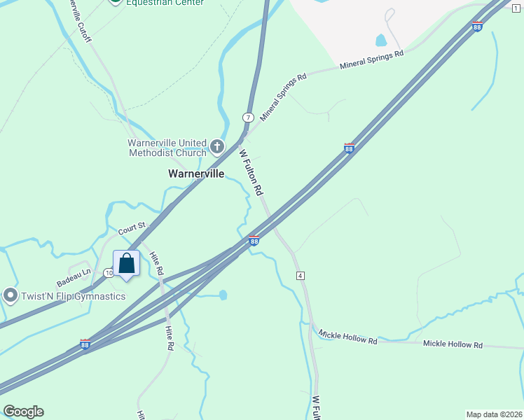 map of restaurants, bars, coffee shops, grocery stores, and more near 2523 West Fulton Road in Warnerville