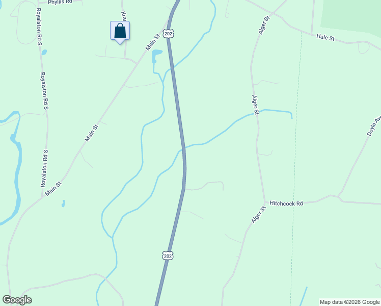 map of restaurants, bars, coffee shops, grocery stores, and more near 112 Baldwinville State Road in Winchendon