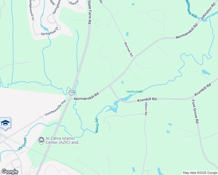 map of restaurants, bars, coffee shops, grocery stores, and more near 64 Normanskill Road in Voorheesville