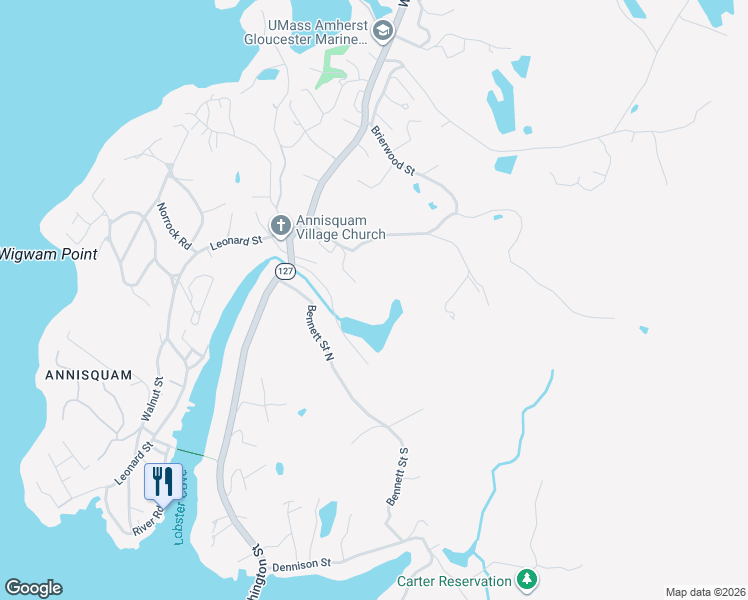map of restaurants, bars, coffee shops, grocery stores, and more near 12 Dorset Drive in Gloucester