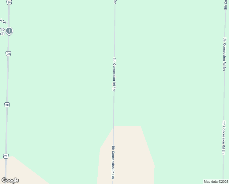 map of restaurants, bars, coffee shops, grocery stores, and more near 760 Concession Road 4 Enr in Langton