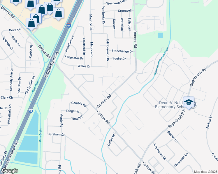map of restaurants, bars, coffee shops, grocery stores, and more near Whittington Drive in New Baltimore