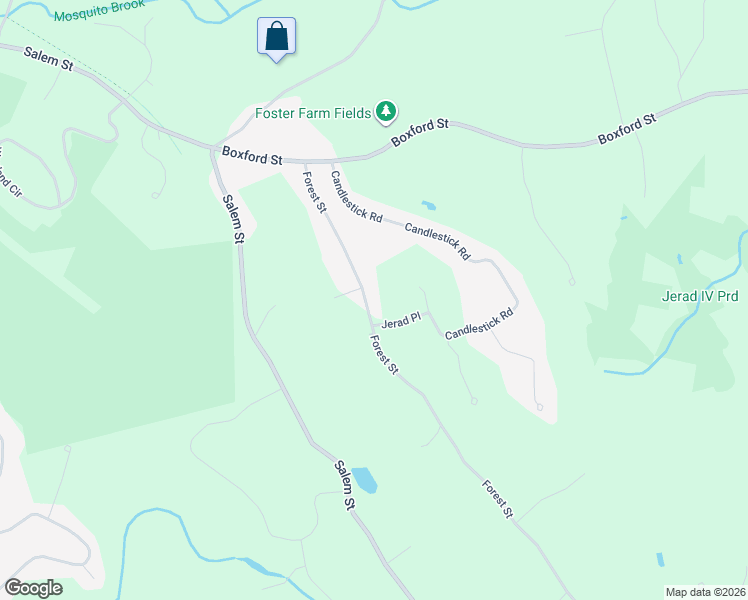 map of restaurants, bars, coffee shops, grocery stores, and more near 158 Forest Street in North Andover