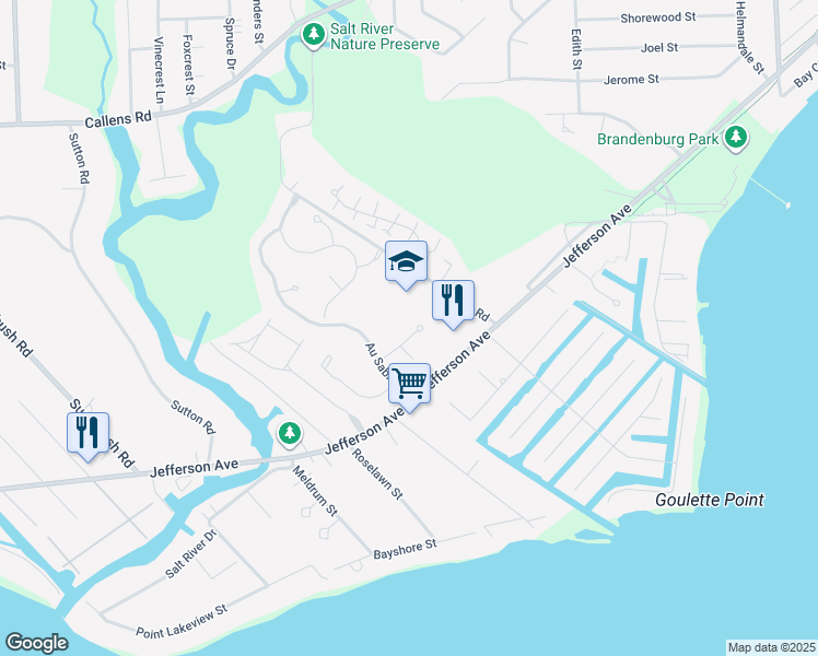 map of restaurants, bars, coffee shops, grocery stores, and more near 49541 Ishpeming Drive in Chesterfield