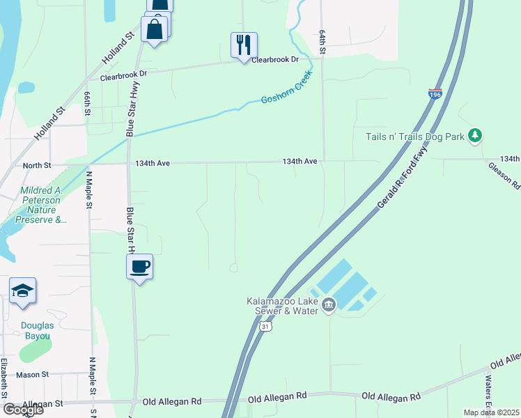 map of restaurants, bars, coffee shops, grocery stores, and more near 3336 Clearbrook Green in Saugatuck