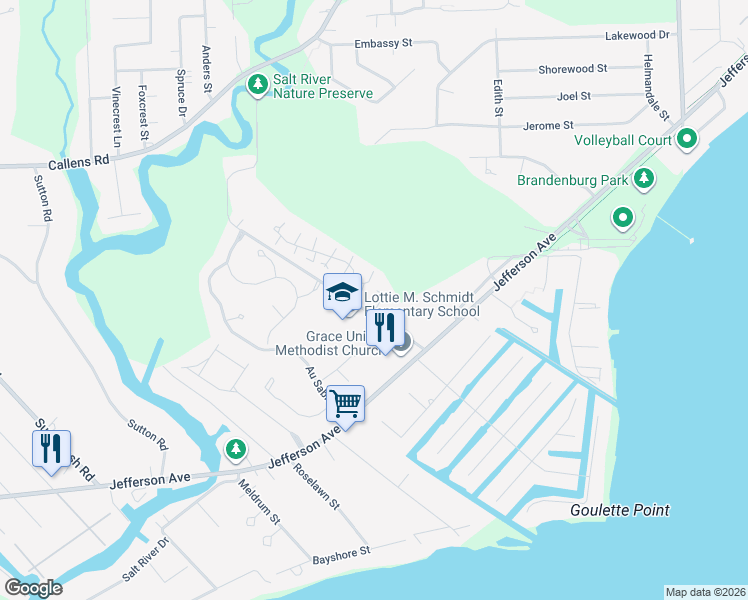map of restaurants, bars, coffee shops, grocery stores, and more near 33739 Hooker Road in Chesterfield
