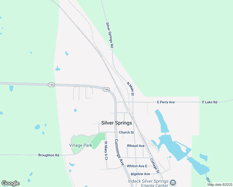 map of restaurants, bars, coffee shops, grocery stores, and more near 44 West Perry Avenue in Silver Springs