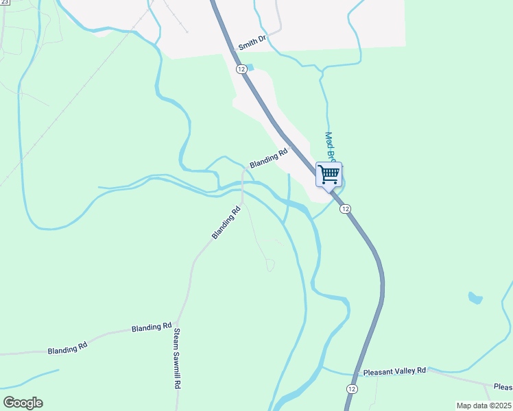 map of restaurants, bars, coffee shops, grocery stores, and more near 490 Blanding Road in Sherburne